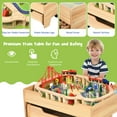 thumbnail image 6 of Gymax Wooden Kids Train Track Railway Set Table w/100 Pieces Storage Drawer, 6 of 10