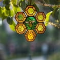 thumbnail image 3 of Honeycomb Bee Sun Catcher 2D Acrylic Window Hanging Ornament for Home,Garden Nursery Cute Bee Decor, Spring Summer Wall Art - Handmade Gift for Women, Mom, Grandma, Birthday Housewarming, 3 of 4