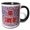 Black/White, variant on 3drose, Happy St Georges Day with Abstract Union Jack Flag Background, 11oz Mug