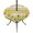 Yellow, variant on Round Outdoor Tablecloth with Umbrella Hole and Zipper, Sunflower Tablecloth with Elastic Waterproof, Summer Eucalyptus Botanical Floral Brown Wooden Patio Table Covers for 45" - 54" Pool Tables