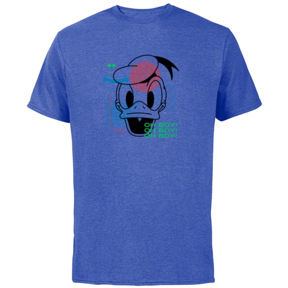 Disney Donald Duck Oh Boy - Short Sleeve Cotton T-Shirt for Adults - Customized-Royal Heather