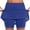 Blue, variant on WEIee Skirts with Shorts for Women Womens Shorts High Waisted Workout Belly Control Solid Color Elastic Joggers Shorts Comfy Summer Loose Sportswear Green L