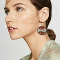 thumbnail image 3 of CILENON Small Women'S Sports Fans Baseball Leather Earrings Artificial Leather Pendant Earrings Football Basketball Earrings Sparkling Softball Football Mom Earrings (K,One Size), 3 of 6