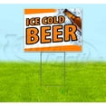 thumbnail image 1 of Ice Cold Beer (18"" X 24"") Yard Sign, Includes Metal Step Stake, 1 of 4