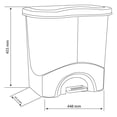 thumbnail image 5 of DaiZuY Trash Bins - 17.5inW x 17.5inH x 13inD - Double Bin - Green/Blue - Recycle, Trash, Can, Bin, Garbage, Plastic, Wastebasket, Adjustable, Removable, Home, Office, Durable, 5 of 7