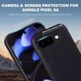 thumbnail image 6 of AIOVETEAB Compatible with Google Pixel 9a Case Premium Leather TPU Hybrid Case Cover,Black, 6 of 6