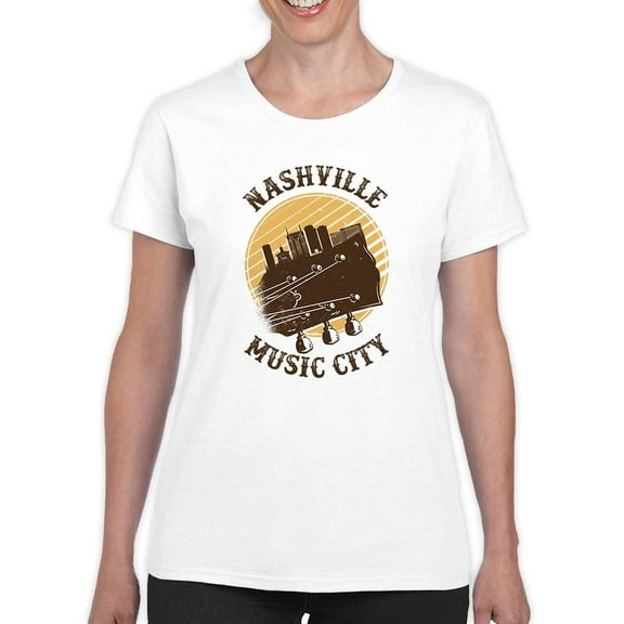 Nashville Music City T-Shirt Women -Smartprints Designs, Female 5X-Large