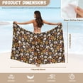 thumbnail image 7 of Yuyamidu Skull Floral Sarong Wraps Swimsuit Coverup for Women Semi-Sheer Womens Beach Cover Up Chiffon Bikini Cover Up Sun Protection Swimwear Bikini Wrap, 7 of 7