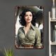 thumbnail image 2 of Placa Metal Vintage para Niña Pintura Hierro Rectangular Arte Pared Del 20x30cm, 2 of 9