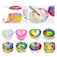 thumbnail image 2 of ROZYARD Nails Art Dappen Dish Heart Shaped Crystal Glass Dish Nail Liquids Crystal Cup, 2 of 21