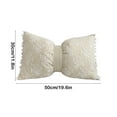thumbnail image 3 of HomeKingdee Embroidered Lace Throw Pillow - Decorative Bow Shaped Pillow for Couch/Bedroom, White Floral & Striped Lace, Removable Washable Cover, Lumbar Cushion , Cute Home Decor Gift, 3 of 6