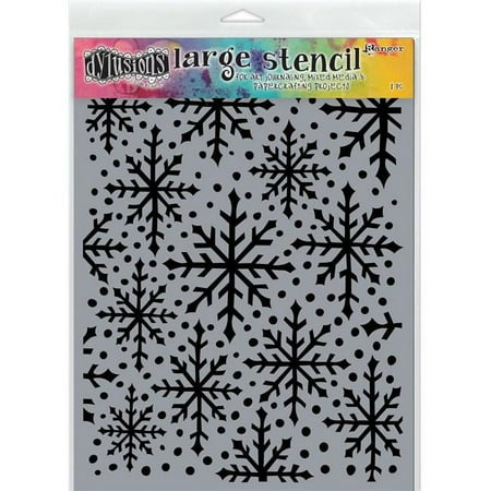UPC: 0789541063742 | Ranger DYSL-63742 9 x 12 in. Dyan Reaveleys Dylusions Stencils – Snowflake