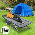 thumbnail image 1 of ABORON Folding Camping Cot for Adults & Kids, Folding Guest Bed Cots,Sleeping Cot Folding Bed with 2 Sided Mattress & Carry Bag, 1 of 14