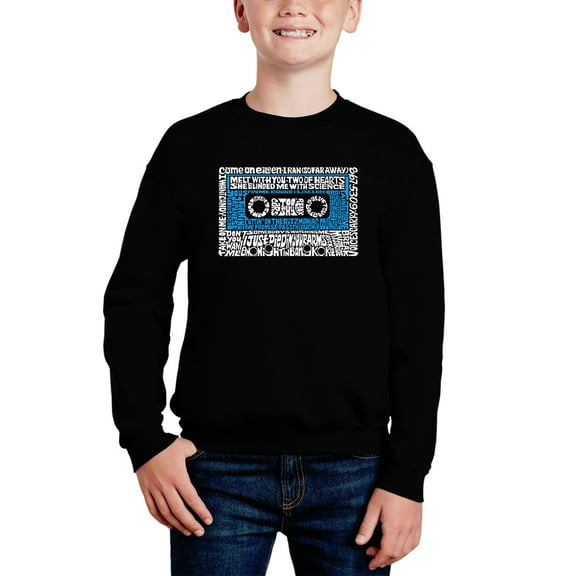 80S One Hit Wonders - Boy's Word Art Crewneck Sweatshirt