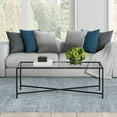 thumbnail image 5 of Henn&Hart Black Bronze Coffee Table with Glass Top, 5 of 5