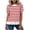 Red, variant on hotojiny Womens Tops Summer Short Sleeve Striped Shirts with Ruffle Hem Loose Fit Crew Neck T-Shirts Streetwear