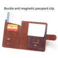 thumbnail image 4 of Funda para pasaporte, funda para tarjetas de pasaporte de viaje, funda tipo billetera, soporte para documentos de viaje multifunción, Funda de cuero PU, 4 of 5
