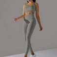 thumbnail image 2 of HAPIMO Women's Seamless Sportswear Workout Set Gym Sport Bra Tracksuit Women Clothes Two Piece Yoga High Waist Leggings Gray, 2 of 6