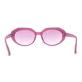 thumbnail image 4 of Mod Womens Oval Dimensional Beveled Plastic Sunglasses All Purple, 4 of 4