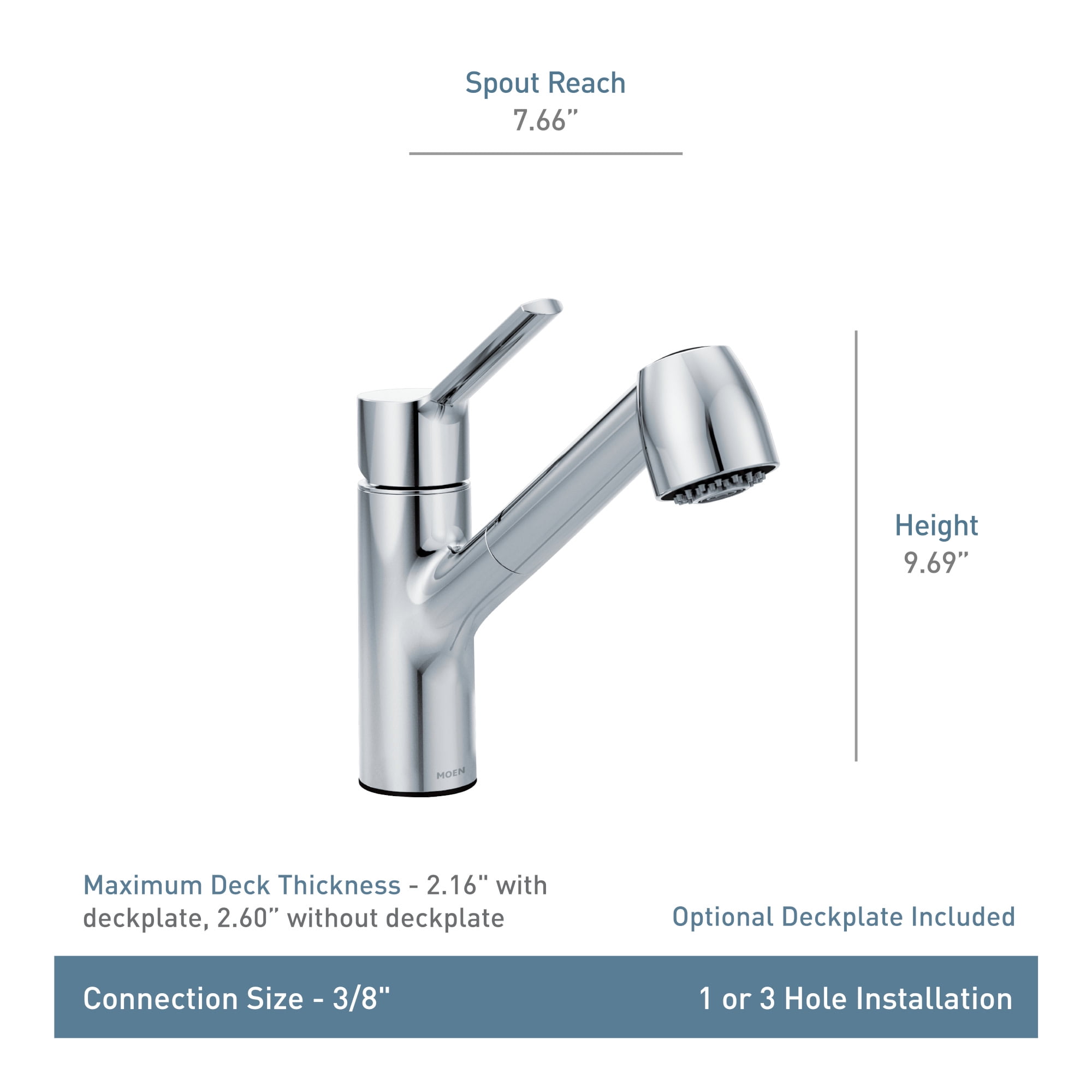 Moen Method Chrome One-Handle Pullout Kitchen Faucet