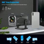 Smart Mini Projector HY320 with Android 11.0, Native 1080P 4K Support, WiFi 6 & BT5.0, Auto Keystone, 180° Adjustable Stand, Portable Home Theater Projector for Phone/TV Stick/Laptop