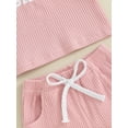 thumbnail image 6 of Bagilaanoe 2pcs Toddler Baby Girl Shorts Set Short Sleeve Letter Print T Shirt Tops + Shorts 6M 12M 18M 24M 3T Kids Casual Summer Clothes, 6 of 8