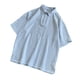 thumbnail image 2 of Ceisia Breathable Cotton-Linen Polo Shirt Men's Relaxed Fit Short Sleeve Solid Color Casual Top Light Blue XXL Gifts, 2 of 8