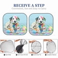 thumbnail image 6 of Bingfone A Funny Little Dalmatian Puppy Print 2-Piece Sun Shade Front Windshield - Foldable Car Front Window Sunshades For Most Sedans Suv Truck - Large, 6 of 7