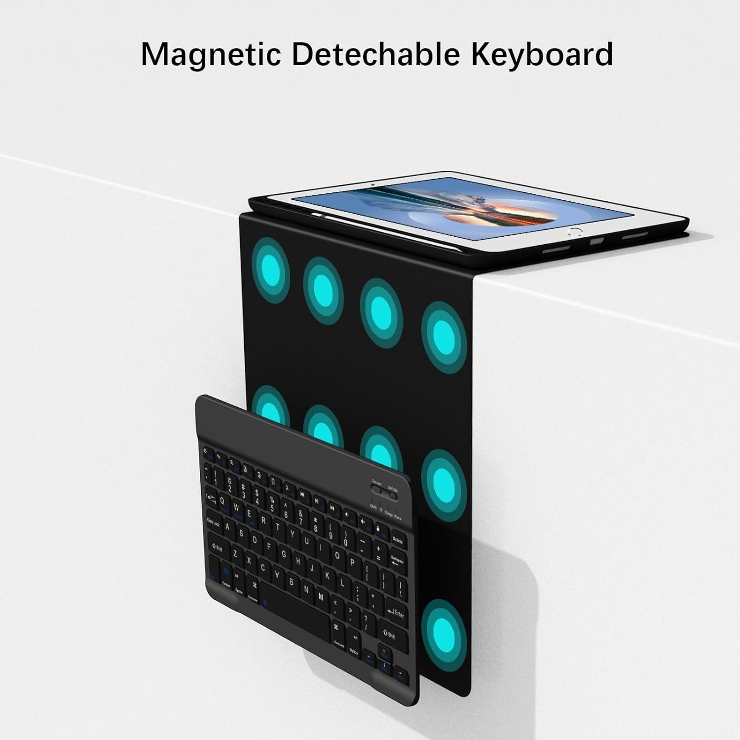 Keyboard Case for iPad Air 11 Inch/Air 5th 4th Generation Case with Keyboard - Folio Keyboard Cover with Pencil Holder for iPad Air 11-inch M3/M2 (2025/2024), Air 5/Air 4