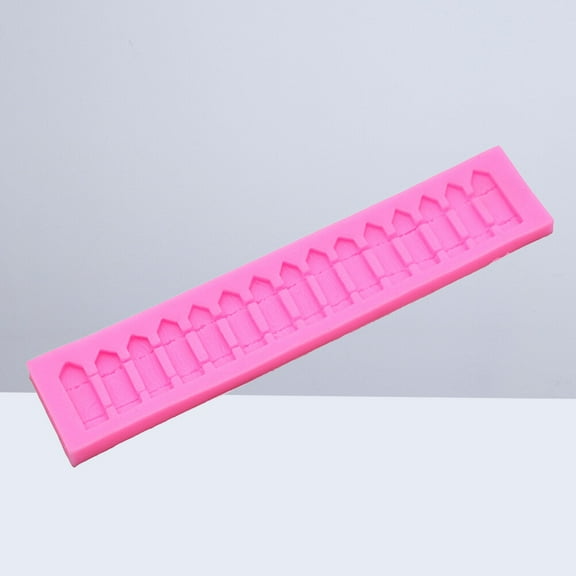 Stri Fence Silicone Molds Cake Decorating Tools Bakeware Cupcake Dessert Chocolate Fondant Mold (Pink)