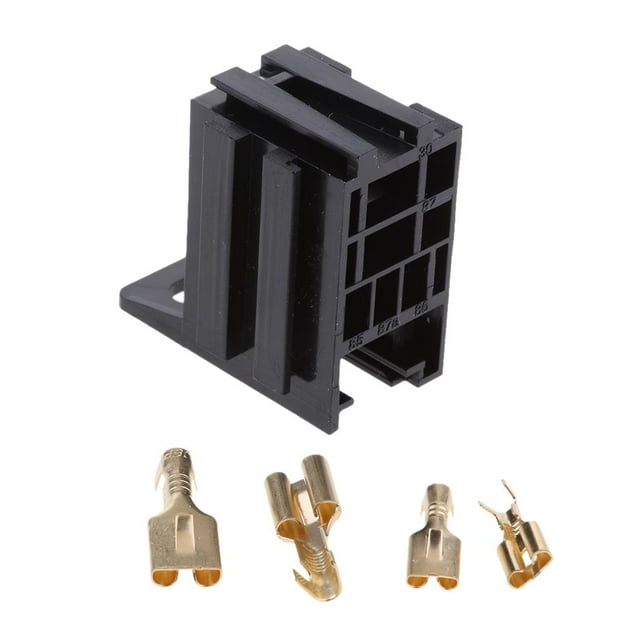 lionlar 12V 4 Pin 30 Amp Automotive Relay Socket Holders Mounting Base With Terminals