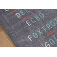 thumbnail image 3 of Momeni DISTRDIS-2CHR5076 Novogratz District Collection Military Area Rug, 5 ft. x 7 ft. 6 in. - Charcoal, 3 of 5