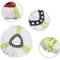 Matthew Cleaning 12Pack Green Microfiber Spin Mop Replacement Head