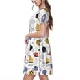 thumbnail image 2 of Easygdp Rocket Planets para Vestido Transpirable de Mujer, Vestido Suelto de Manga Corta con Pliegues y Bolsillos para el Verano, 2 of 6