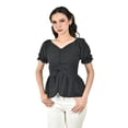 thumbnail image 1 of Blusa estampado de puntos Roman Fashion /Juvenil, 1761 (Negro) negro M, 1 of 5
