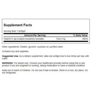 Swanson Natural Vitamin E - Natural Supplement Supporting Heart Health & Tissue Protection - Essential Nutrient Promoting Overall Health & Wellness - (100 Softgels, 200IU Each)