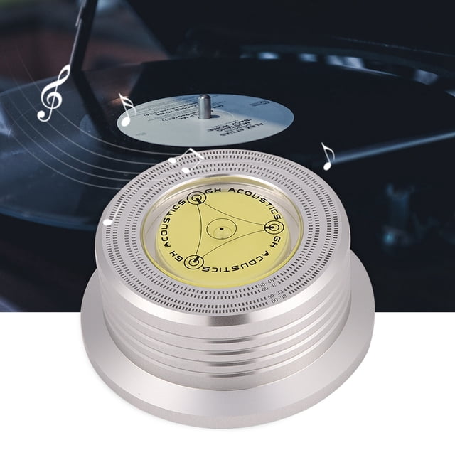 LP Turntable Stabilizer Clamp for Vibration Elimination & Speed Control, HighBubbleforSound Reproduction