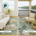 thumbnail image 4 of Addison Rugs Chantille Indoor/Outdoor Transitional Floral Aloe Machine Washable Rectangle Rug, 10' x 14', 4 of 8