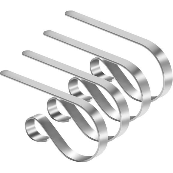 4Pcs/6Pcs Stocking Holders for Mantle, Christmas Stocking Holder, Mantle Clip Fireplace Hooks Hanger for Christmas Party Decoration Supplies