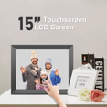 thumbnail image 5 of FULLJA 15-inch Wi-Fi Smart Digital Photo Frame with HD Touch Screen, 16GB Storage, Motion Sensor, Sharing Photos&Videos via App or Email, Unlimited Cloud Storage, Wall-Mounted, 5 of 5