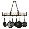 thumbnail image 5 of Meyda 148249 42.5 in. Revival Deco Oblong Pot Rack, Mahogany Bronze, 5 of 6