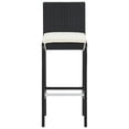 thumbnail image 4 of vidaXL 7 Piece Patio Bar Set Black Solid Wood Acacia and Poly Rattan, 4 of 11