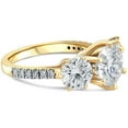 thumbnail image 3 of Pompeii Certified 3.25 - 7.25Ct Diamond 3-Stone Engagement Ring 14k Gold Lab Grown, 3 of 5