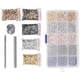 thumbnail image 3 of Leather Rivets Kit Double Cap Rivets Tubular Metal Studs Leather Fasten Rivets DIY Craft Rivets DIY Decorative SuppliesKit de remaches de cuero Amonsee No, 3 of 5