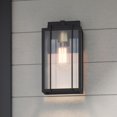 thumbnail image 3 of Avec Marimac Collection Modern Craftsman Black Outdoor Wall Lantern with Gold Accent, 3 of 21