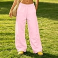 thumbnail image 4 of hotojiny Baggy Sweatpants Women Fashion Wide Leg Pants for Women Elastic Waist Drawstring Unisex Sweat Pants Streetwear S-3XL, 4 of 7