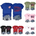 thumbnail image 4 of Trendfront Womens Christian Patriotic Graphic T Shirts Crewneck Short Sleeve She Loves Jesus And America Too American Flag Front And Back Print 4th Of July 250th Anniversary Tee Tops, 4 of 4