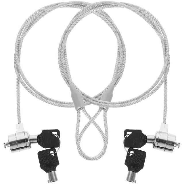 Shisuyan 2 Sets Laptop Locking Cable Keyed Cable Lock Security Hardware Cable Lock
