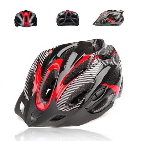 Cycling Bicycle Adjustable Carbon Helmet Cover Adult Mens Bike with Visor