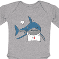 thumbnail image 4 of Inktastic Shark Dinner Boys or Girls Long Sleeve Baby Bodysuit, 4 of 5